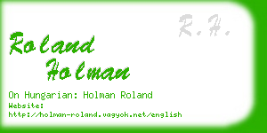 roland holman business card